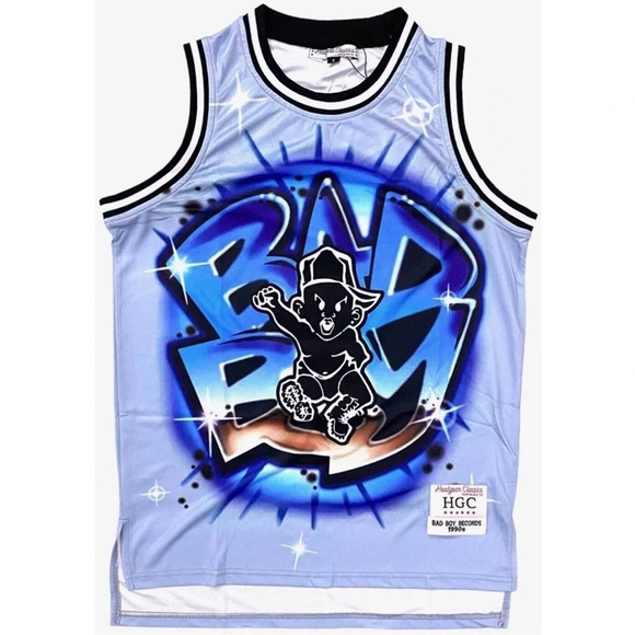 Headgear Classics Nostalgia Co. Bad Boys Records Basketball Jersey - Picture 2 of 4